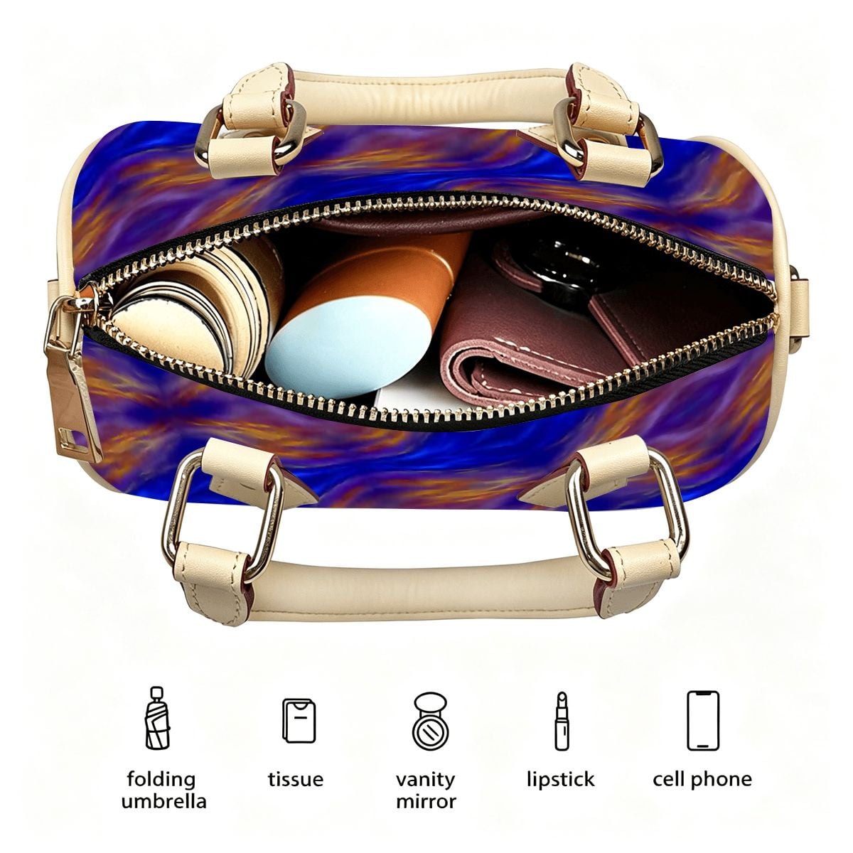 Bolso tipo barril de piel sintética, impermeable, bandolera, diseño Blazen Revo