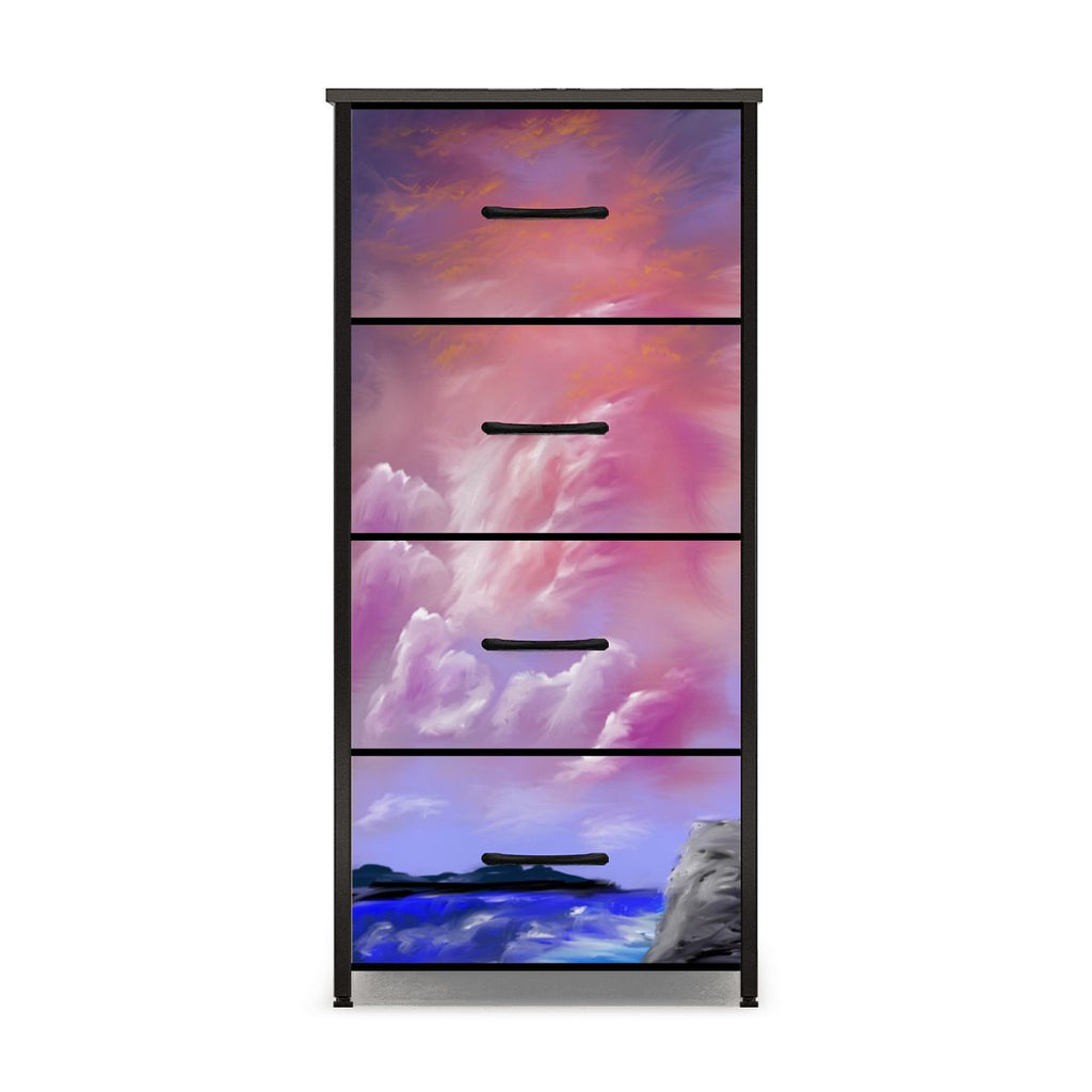 4 Drawer Dresser Pink Hue Sky