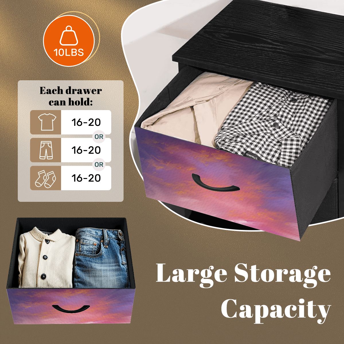 4 Drawer Dresser Pink Hue Sky